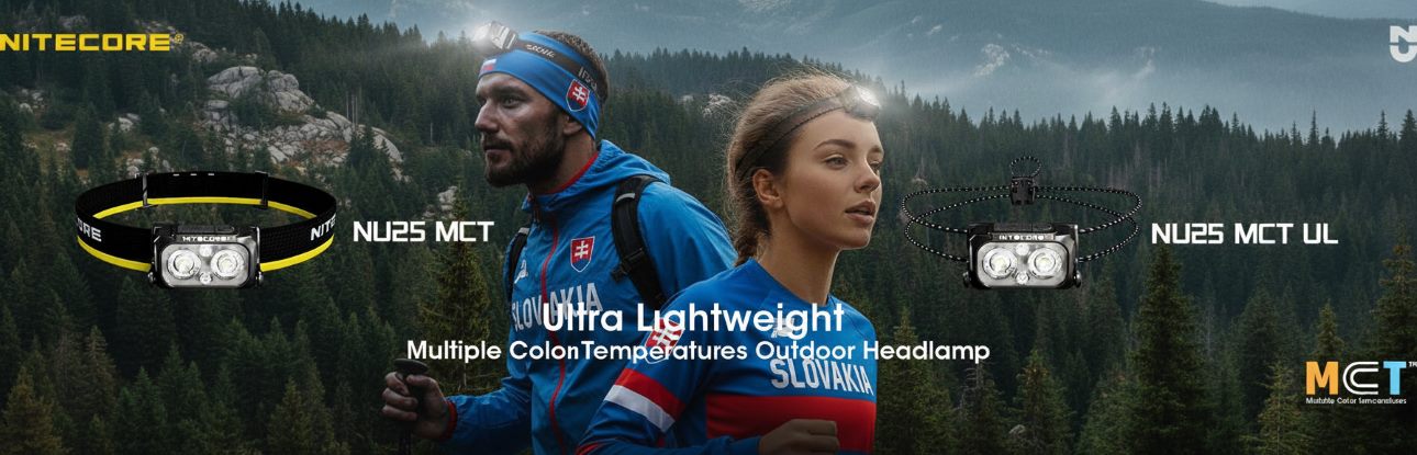 Bežecká čelovka Nitecore NU25 MCT a NU25 MCT UL s rôznymi teplotami svetla pre outdoor, Slovensko, SvetelnaPosta.sk